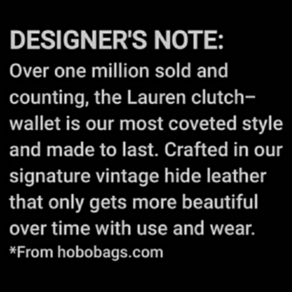 NEW HOBO Black Leather Raised Unique Pattern 'Lauren' Wallet w/Wanderlust Lining - Picture 7 of 10